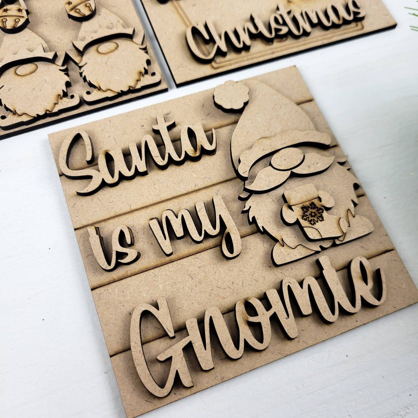 Santa is my Gnomie Square Tiles