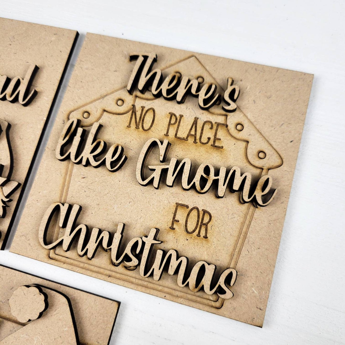 Santa is my Gnomie Square Tiles