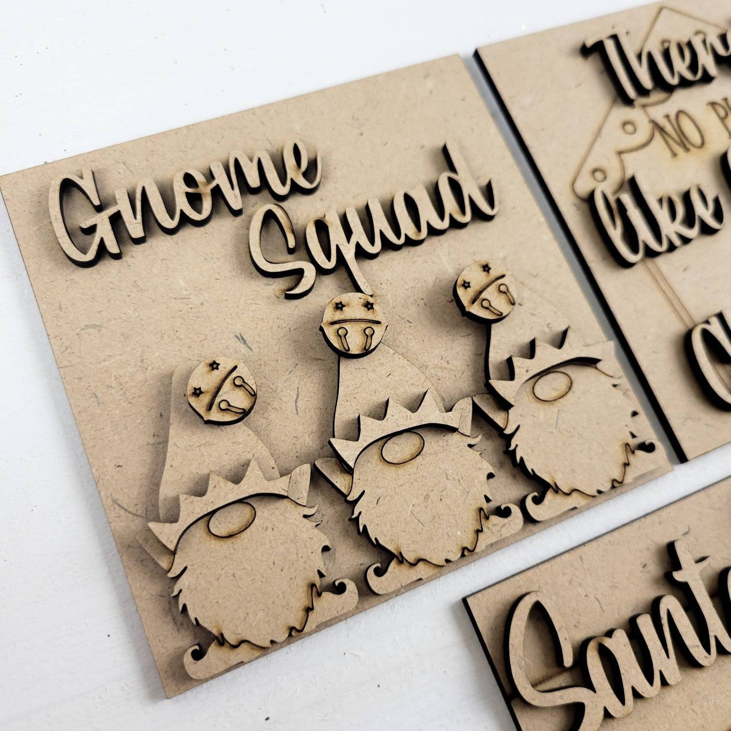 Santa is my Gnomie Square Tiles