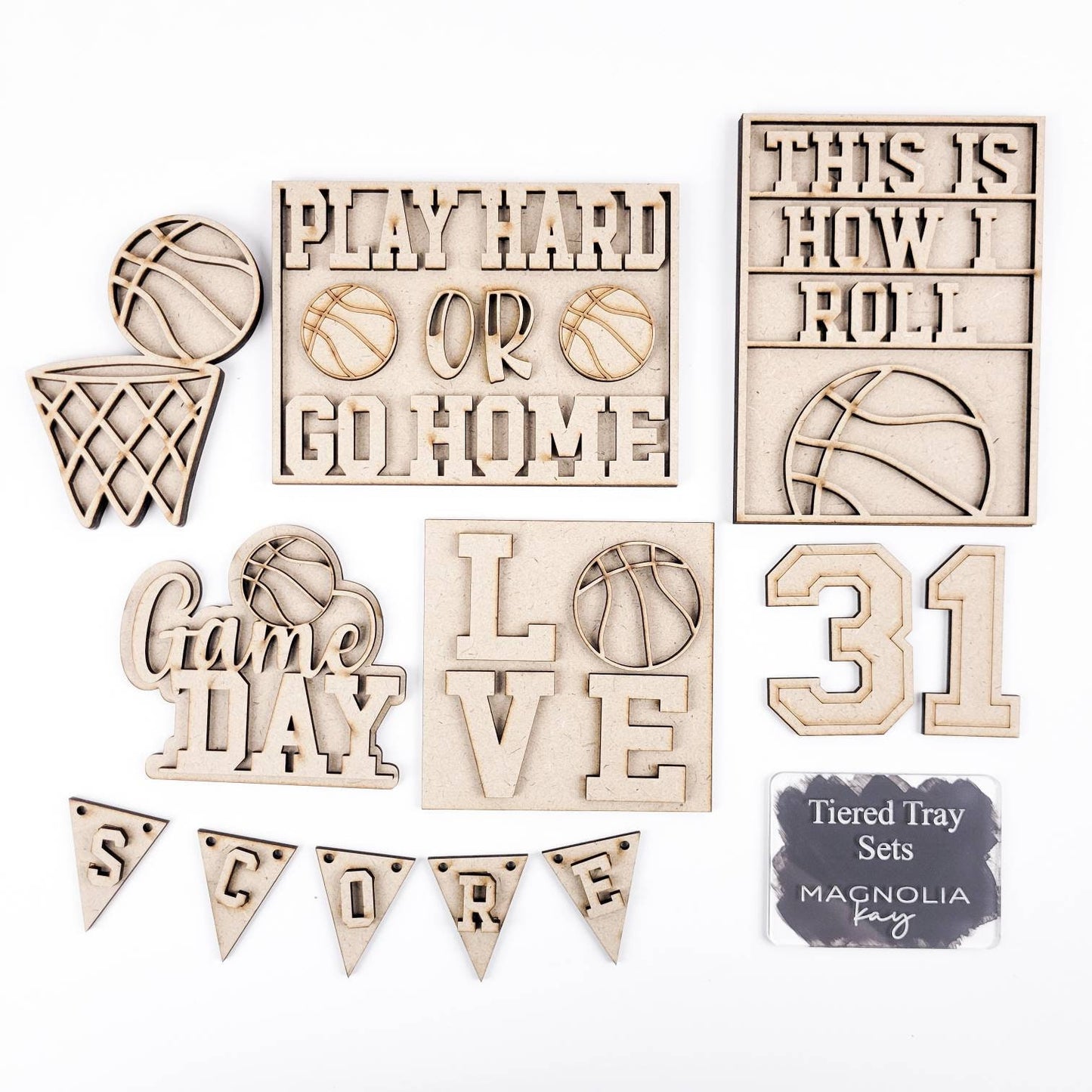 Basketball DIY Tiered Tray Paint Kit