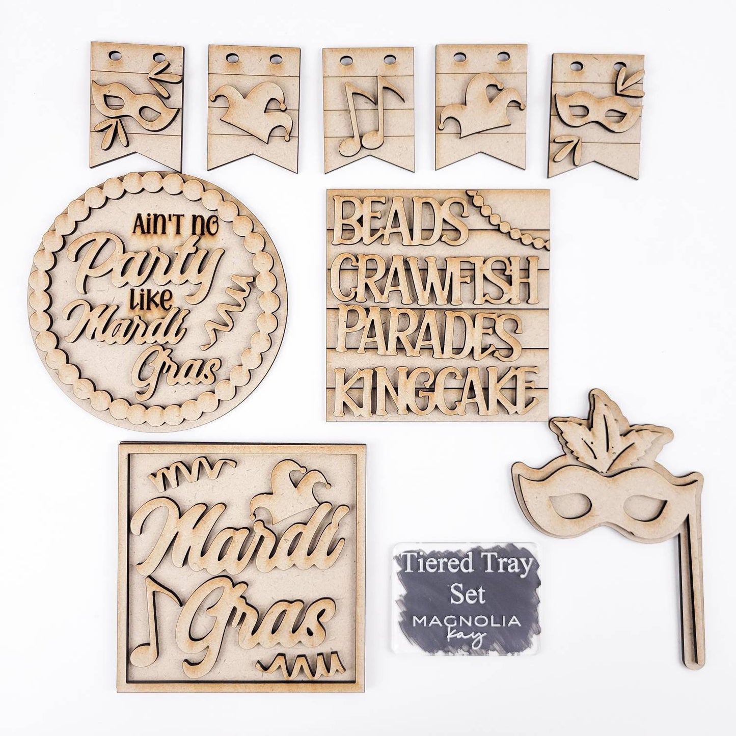 Mardi Gras Tiered Tray DIY Paint Kit