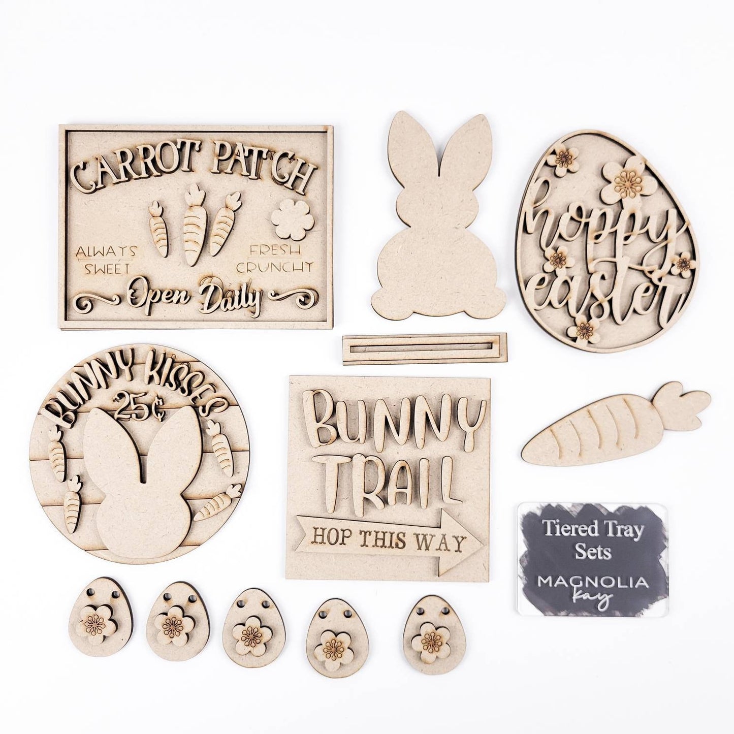 Bunny Trail Easter Tiered Tray DIY Paint Kit