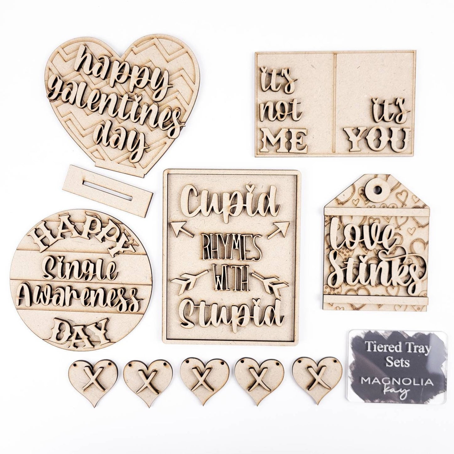 Anti-Valentine's Day Tiered Tray DIY Paint Kit