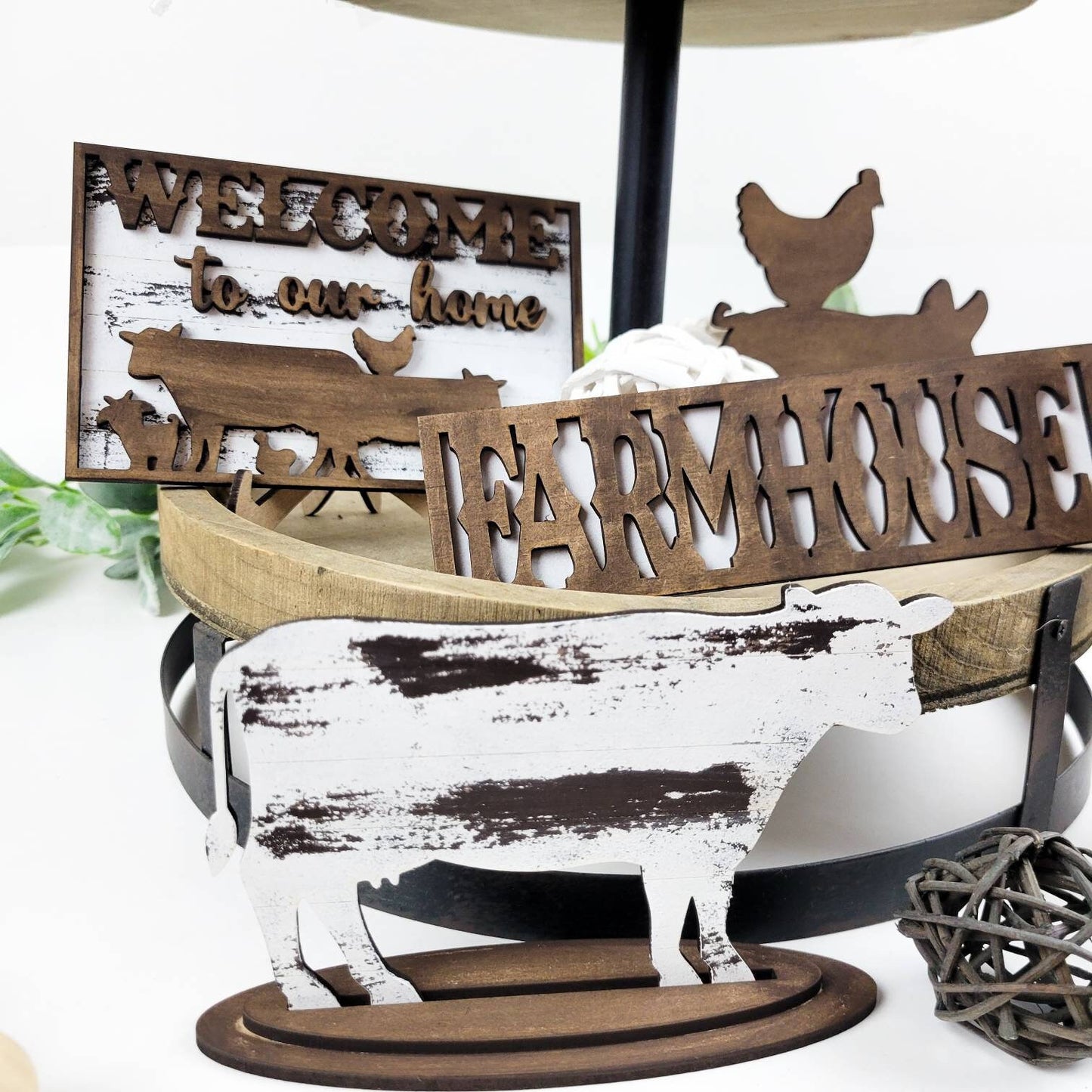 Farmhouse Tiered Tray DIY Paint Kit