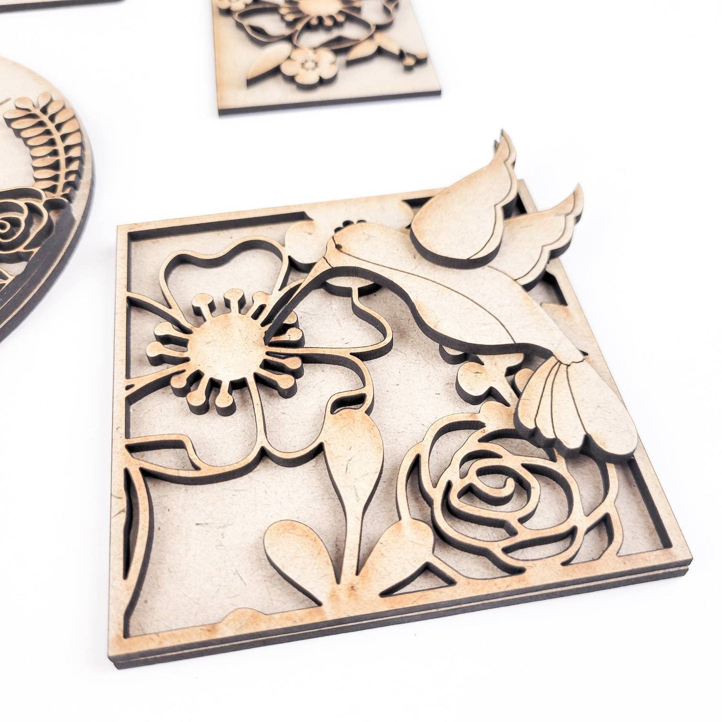 Hummingbird Spring Tiered Tray DIY Paint Kit