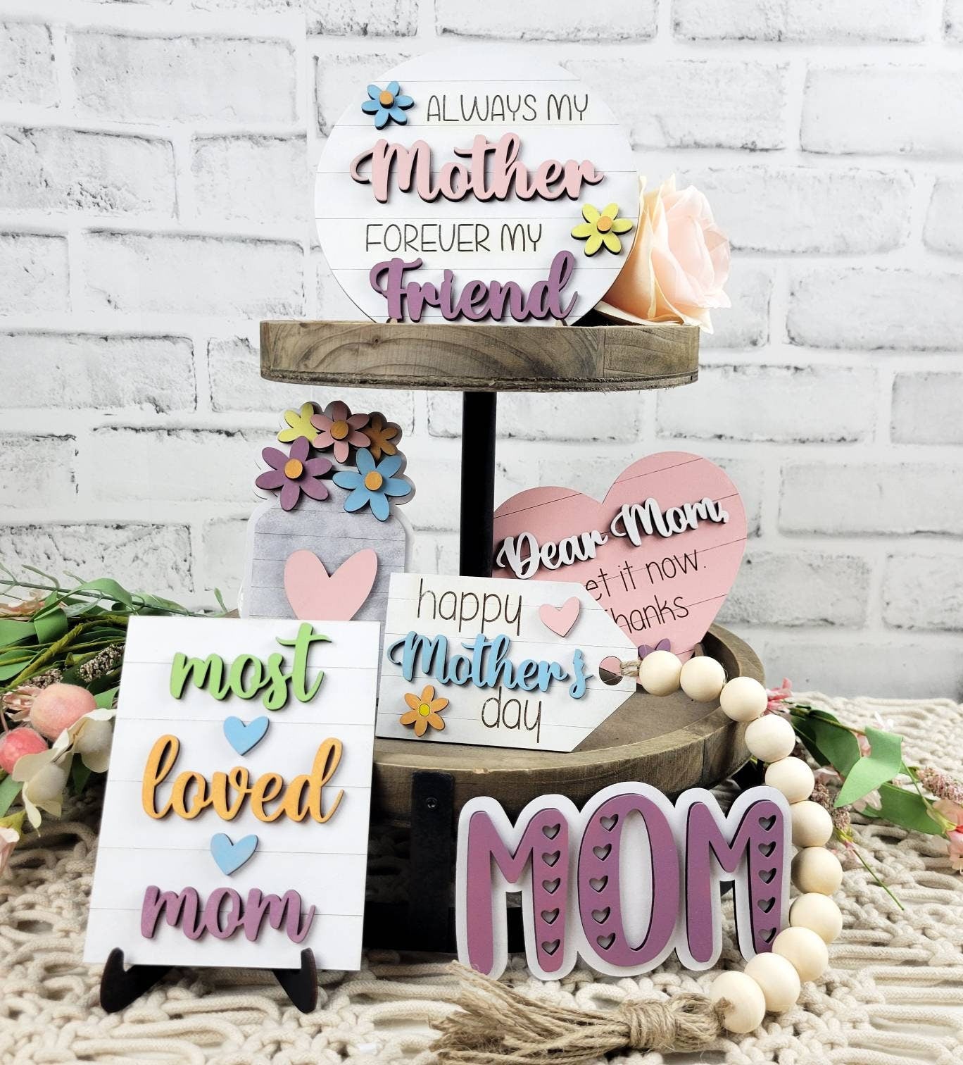 Mother's Day Tiered Tray DIY Paint Kit