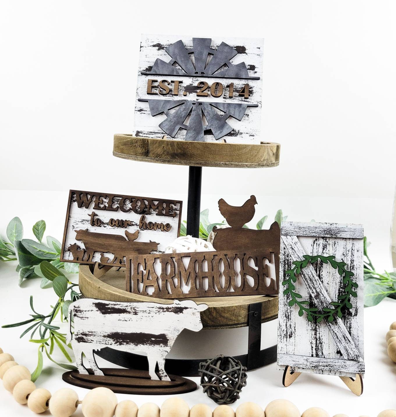 Farmhouse Tiered Tray DIY Paint Kit