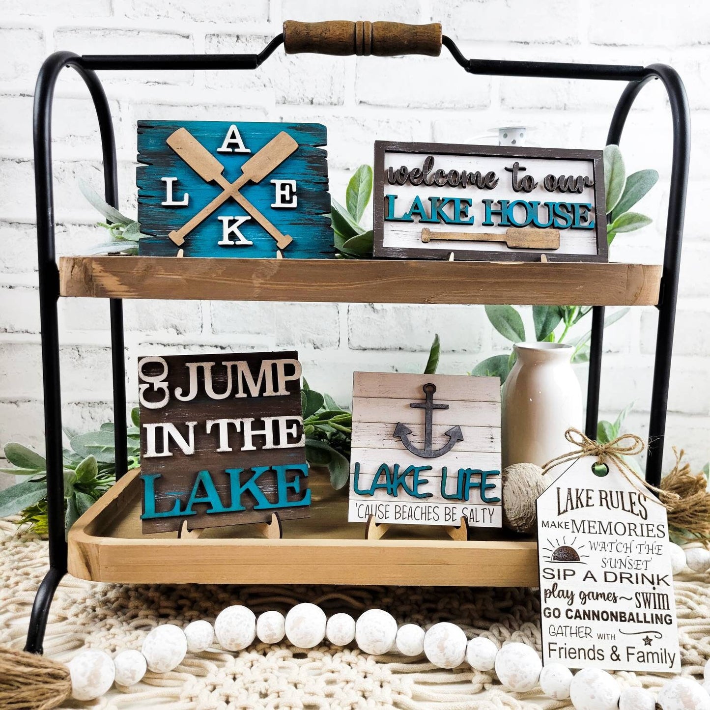 Lake House Tiered Tray DIY Paint Kit