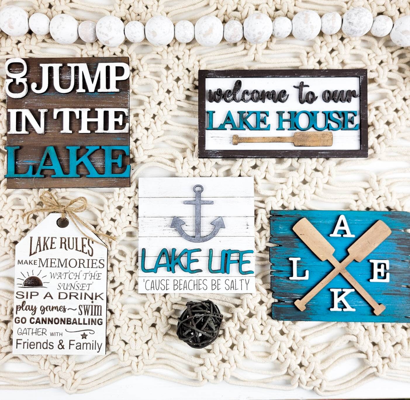 Lake House Tiered Tray DIY Paint Kit
