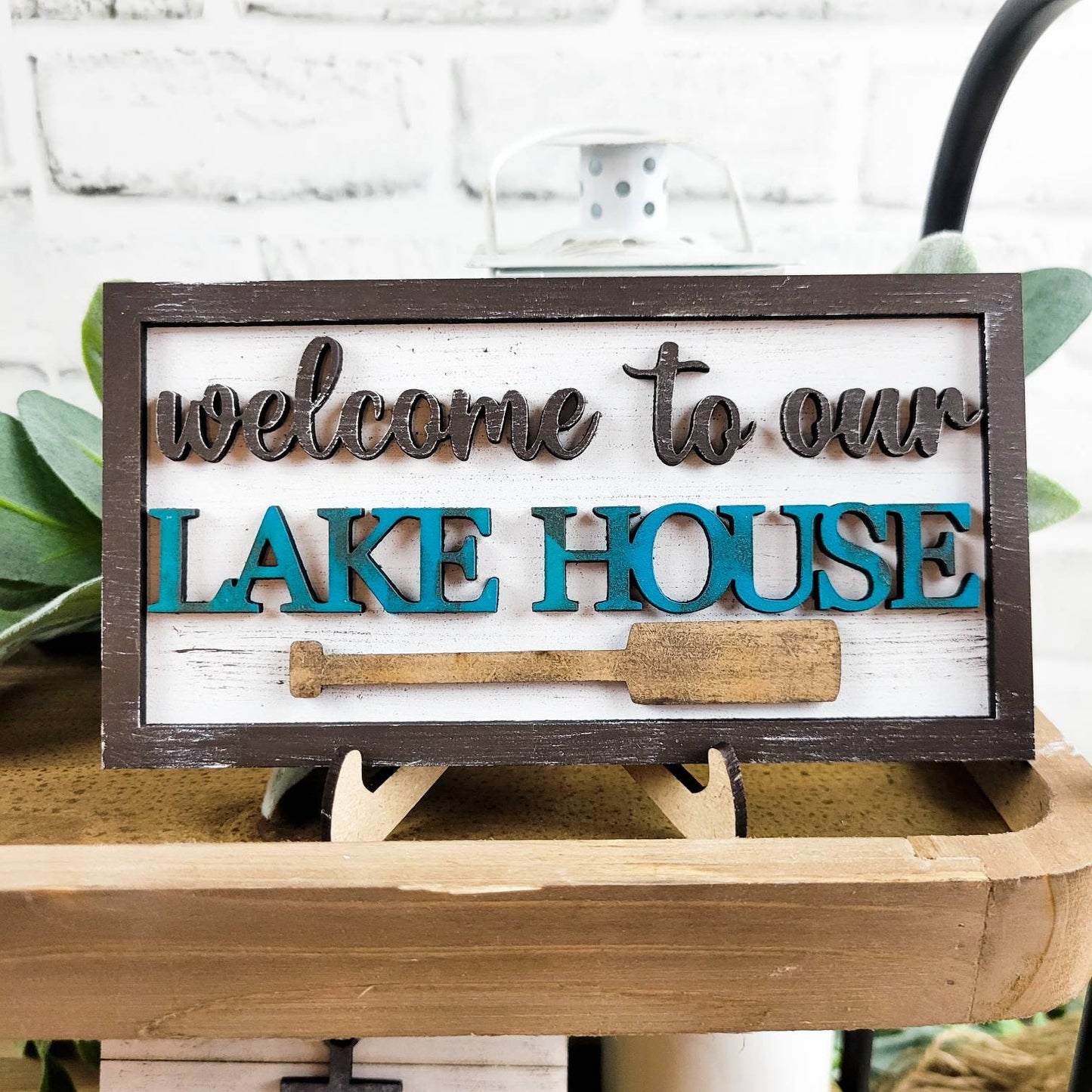 Lake House Tiered Tray DIY Paint Kit