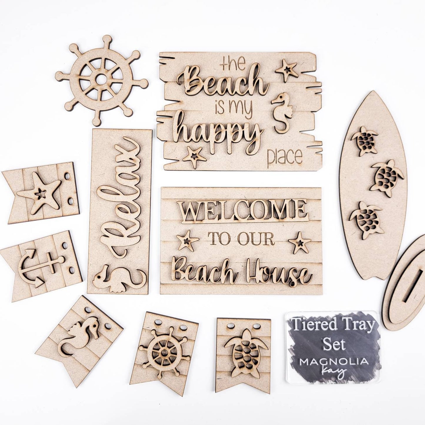 Beach House Tiered Tray DIY Paint Kit