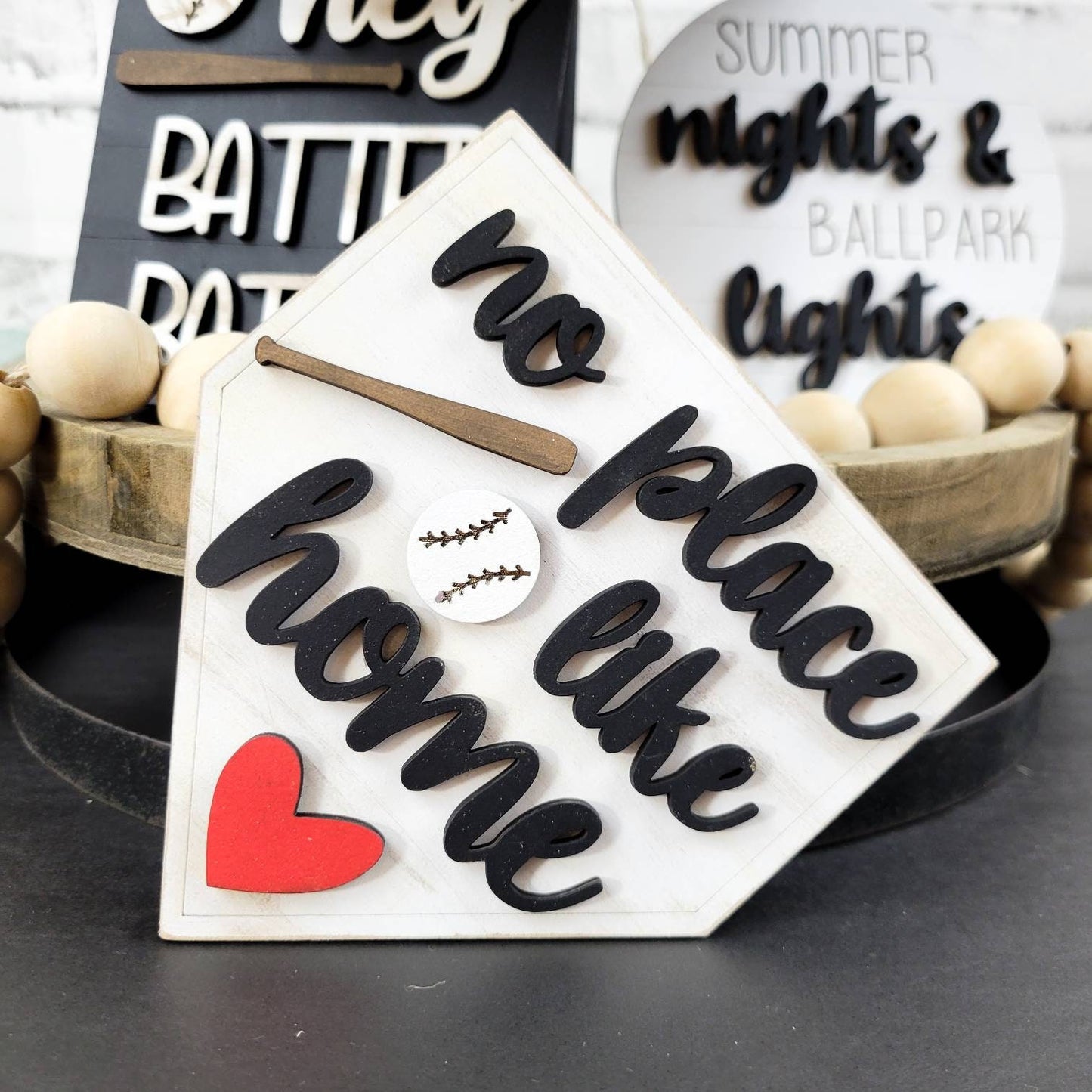 No Place Like Home Baseball Tiered Tray DIY Tiered Tray Kit