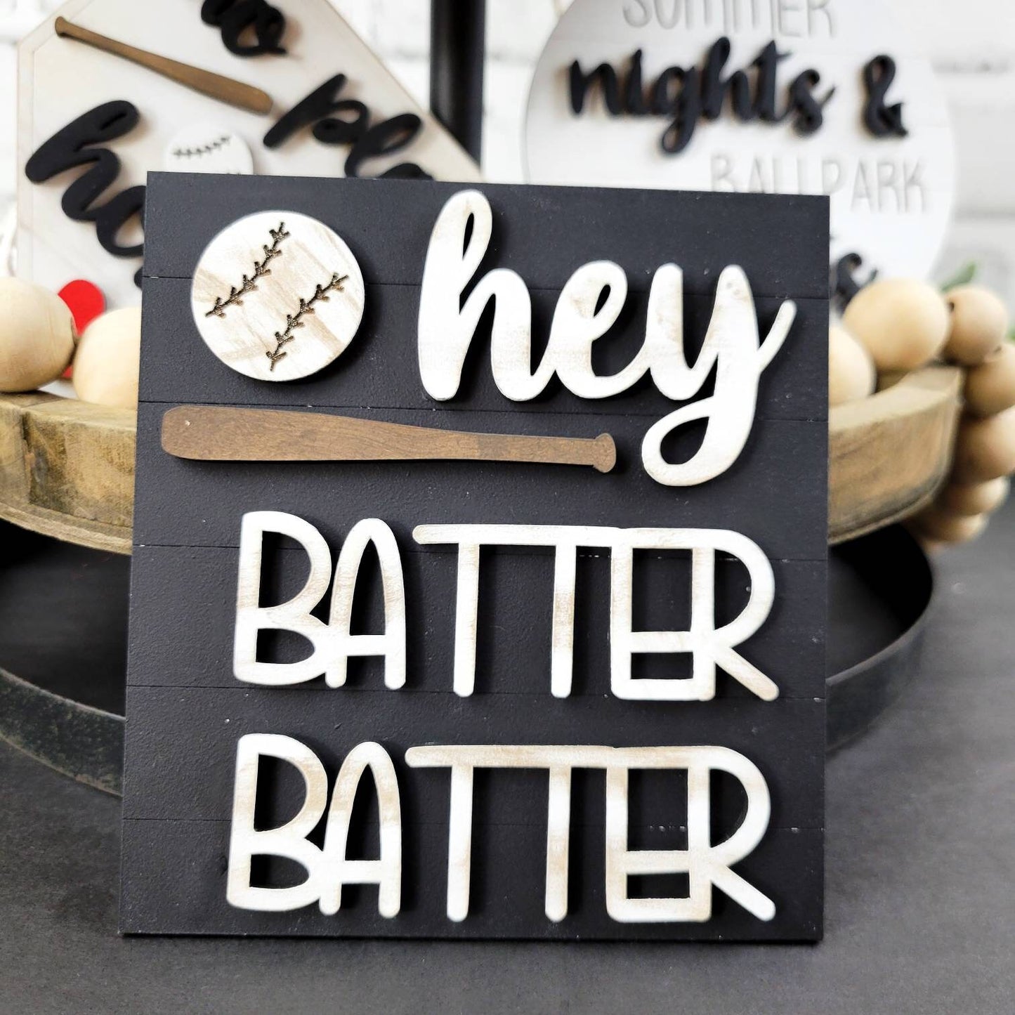 No Place Like Home Baseball Tiered Tray DIY Tiered Tray Kit