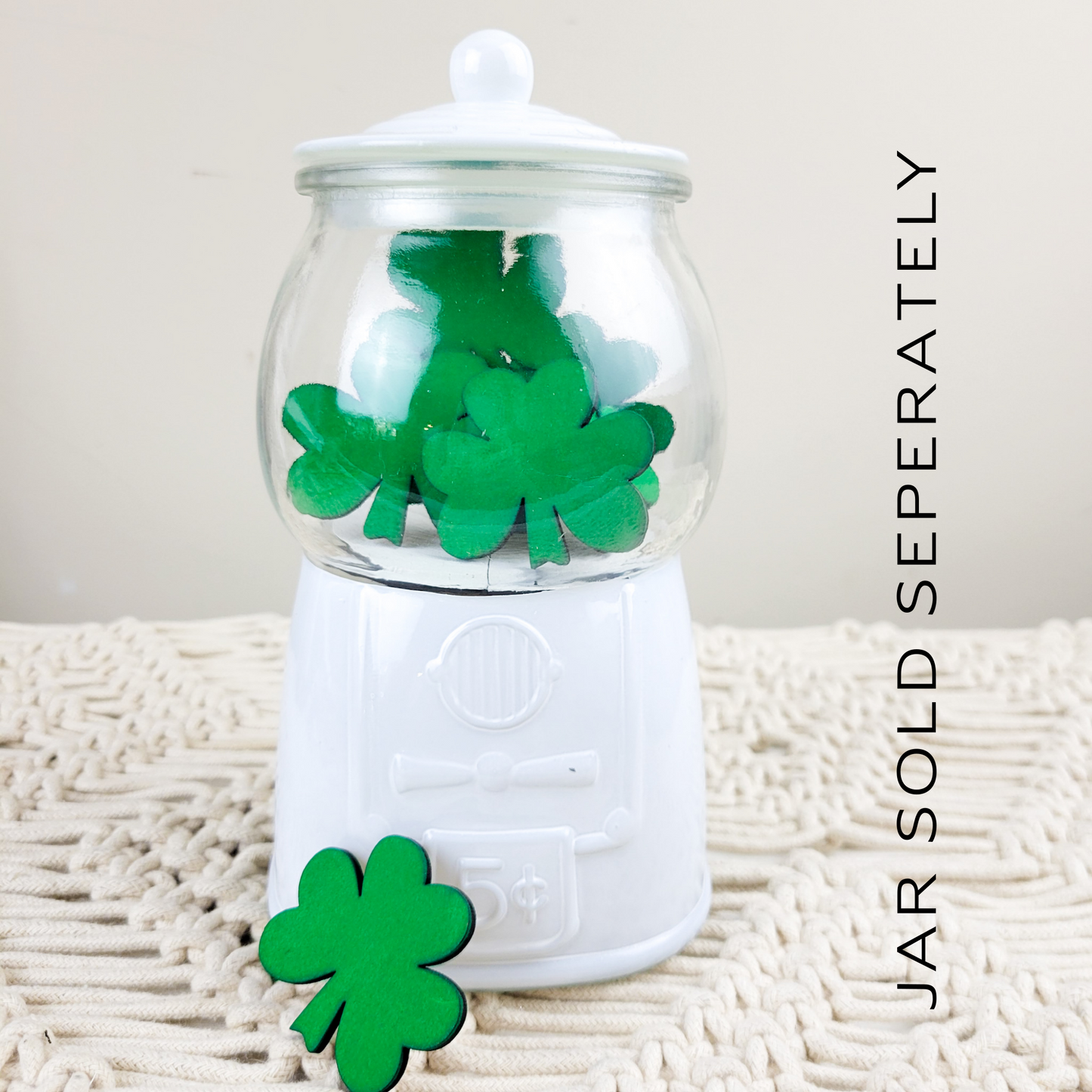 Shamrocks Clovers St. Patrick's Day Gumball Jar Filler