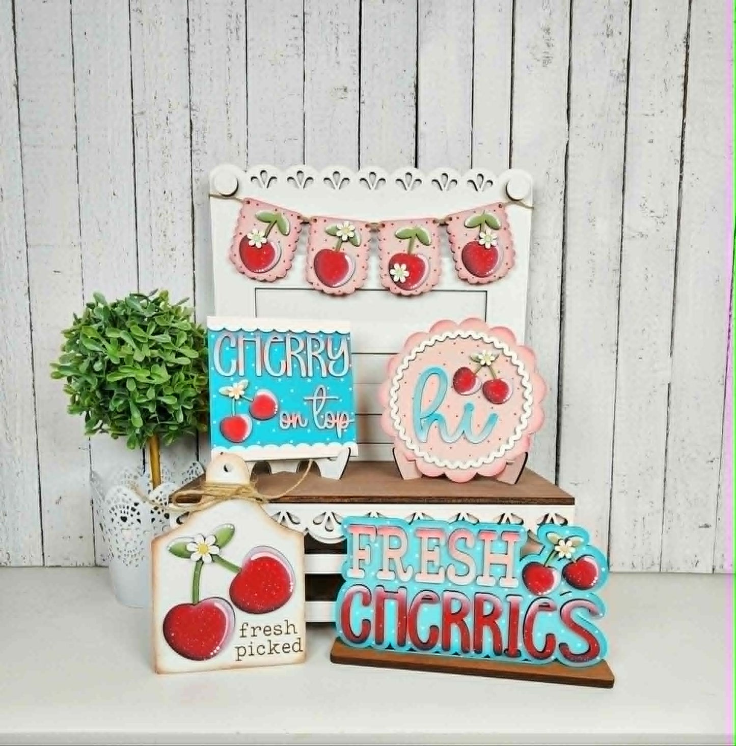 Fresh Picked Cherries Decor Set June 2026