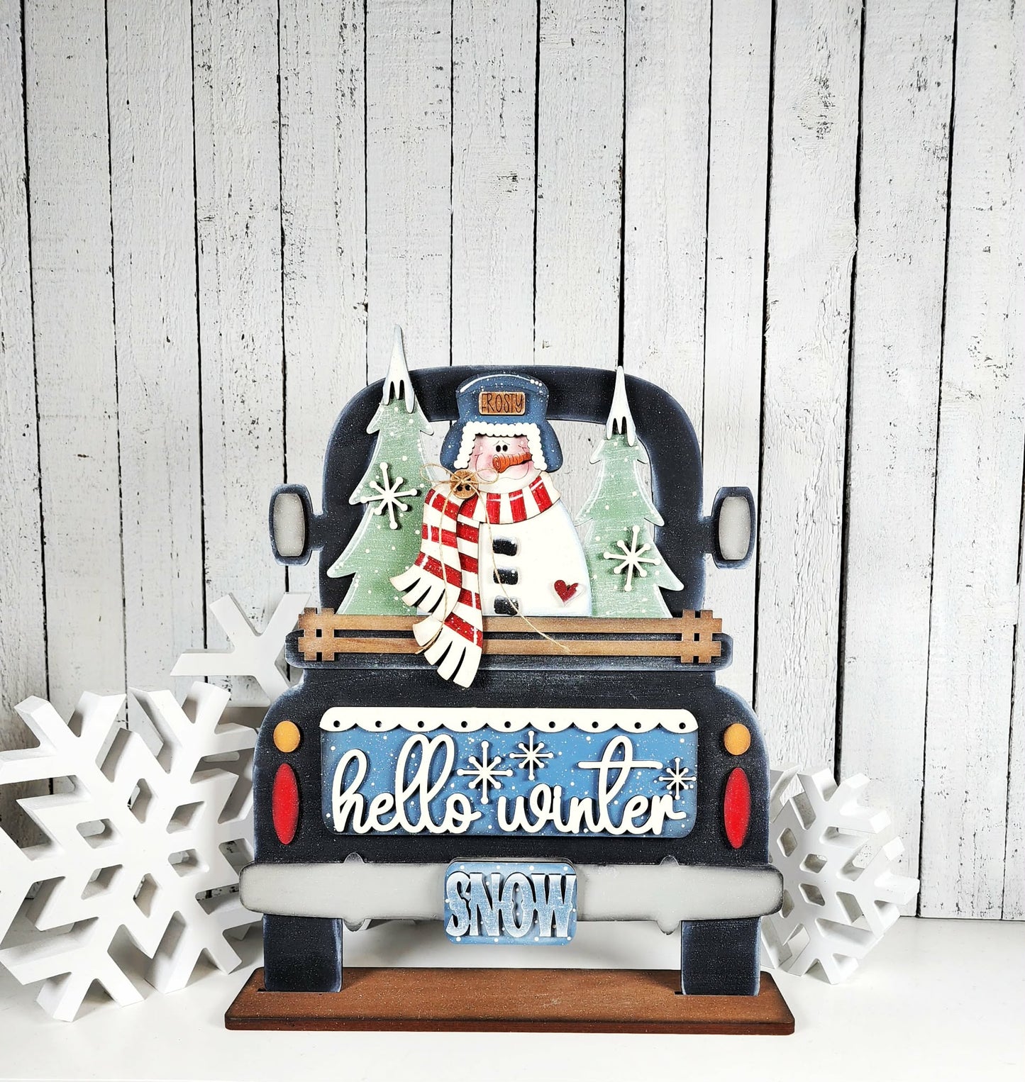 Winter Snowman Truck Insert December 2025