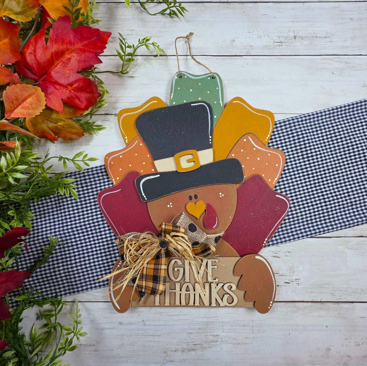 Gathered and Grateful Turkey Door Hanger October 2026