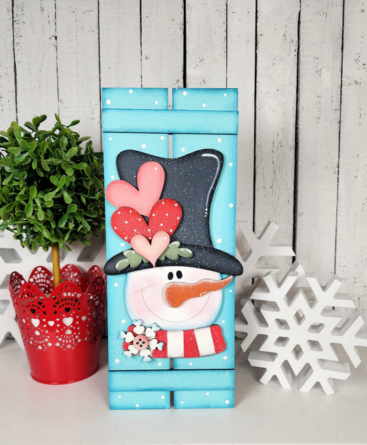 Valentine Snowman Pallet Sign January 2026