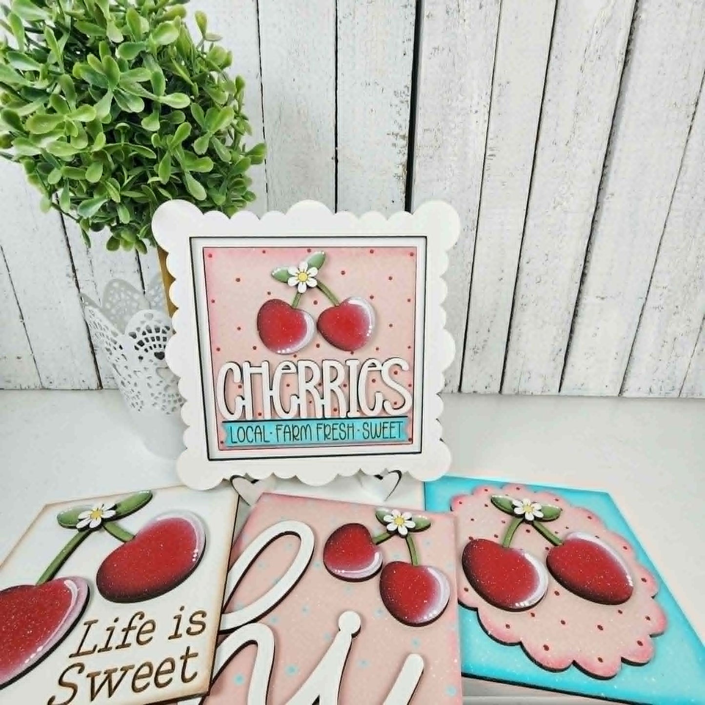 Fresh Picked Cherries Scalloped Frame June 2026