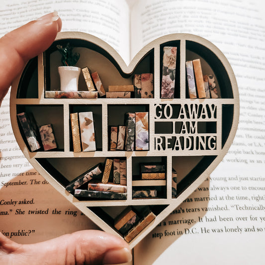Mini Wood Heart Bookshelf DIY Kit
