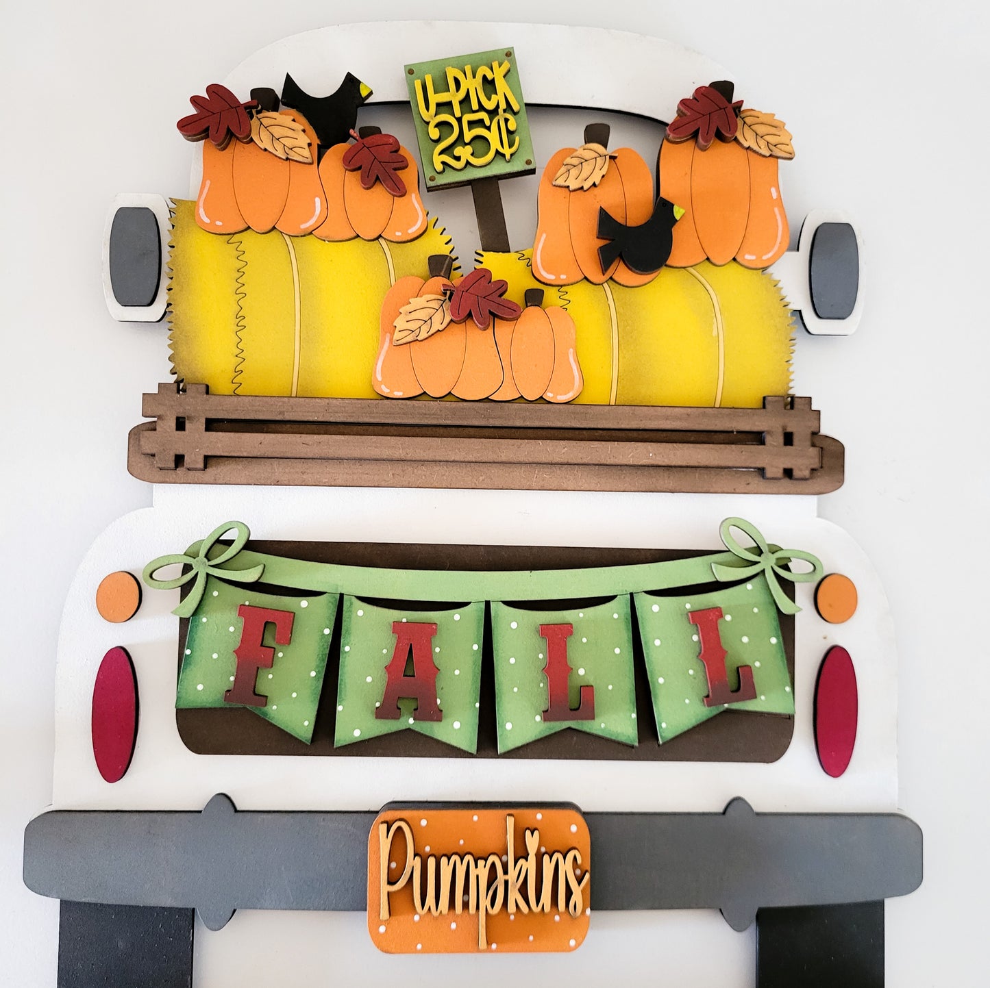 Fall Hay Bales and Pumpkins Interchangeable Truck Add-On