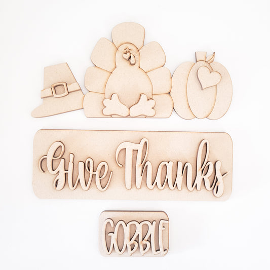 Give Thanks Thanksgiving Turkey Interchangeable Truck Add-On