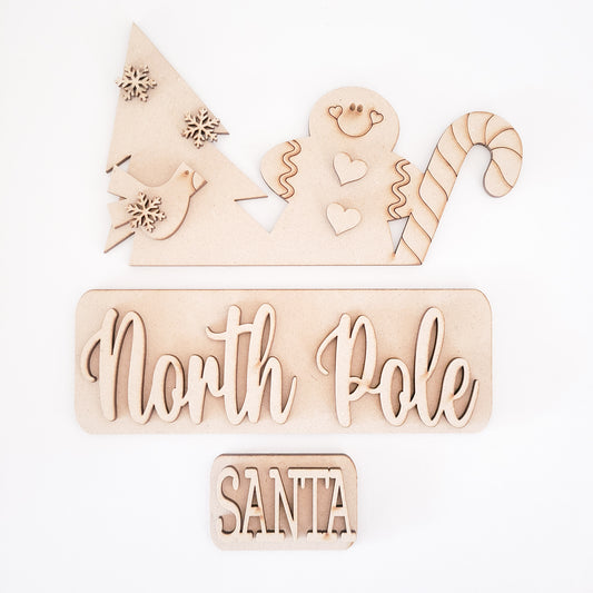 North Pole Christmas Holiday Interchangeable Truck Add-On