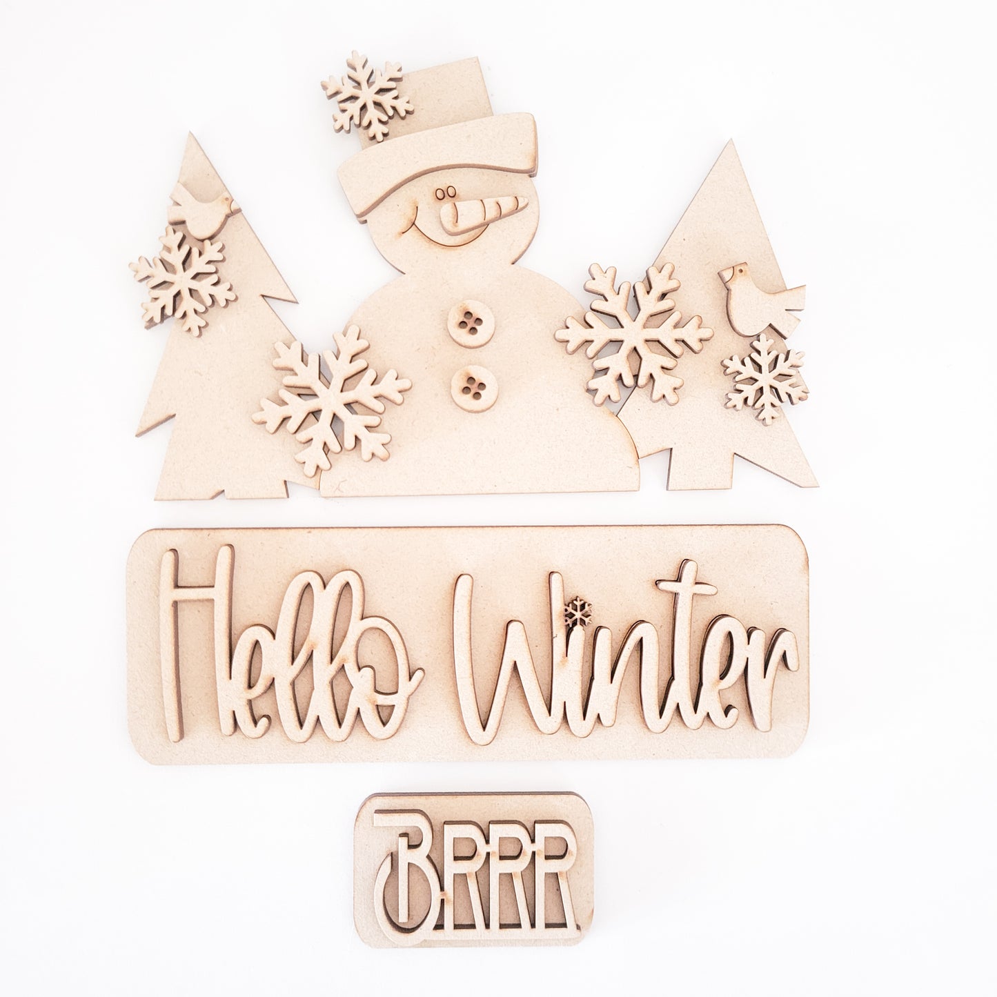 Hello Winter Holiday Snowman Interchangeable Truck Add-On