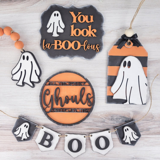 Fa-BOO-lous Halloween Tiered Tray DIY Paint Kit
