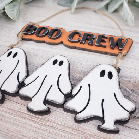 Boo Crew Kids Halloween Hanging Sign