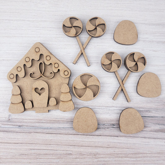 Gingerbread House Christmas Gumball Jar Filler