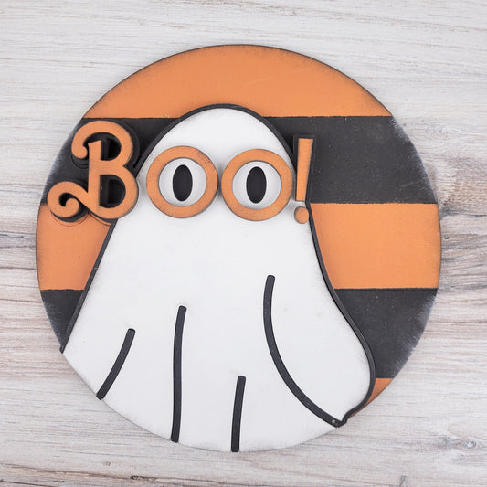 Boo Ghost Halloween 6" Round