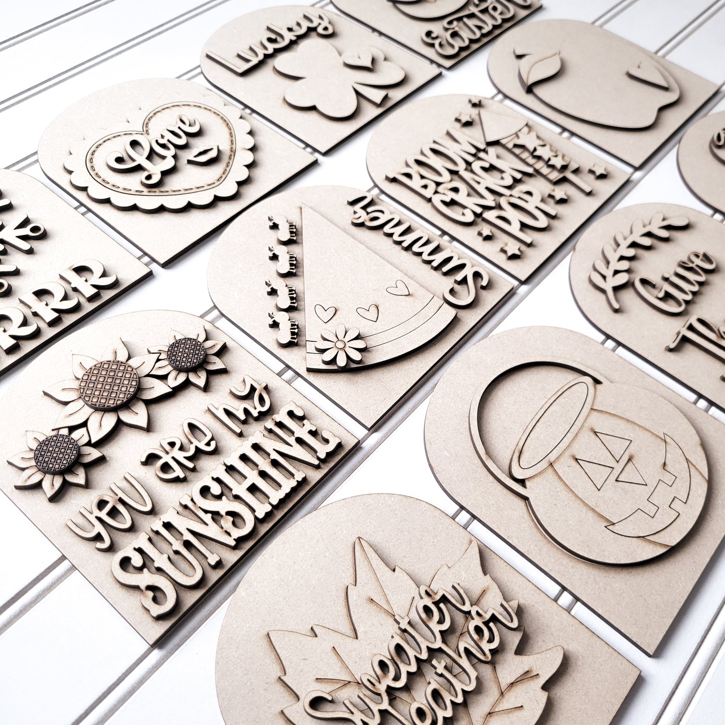 Entire Year V1 Seasonal Interchangeable Insert – Fits DIY Arched Frame Kits