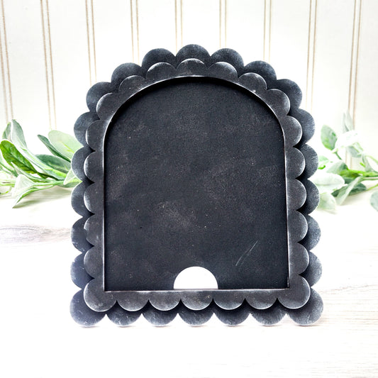 Double Scalloped Edge Arched Interchangeable DIY Frame – Tiered Tray or Shelf Decor