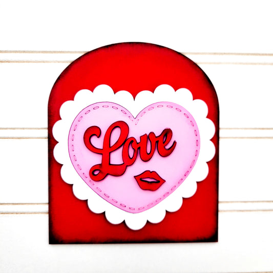 February V1 Seasonal Interchangeable Insert – Fits DIY Arched Frame Kits