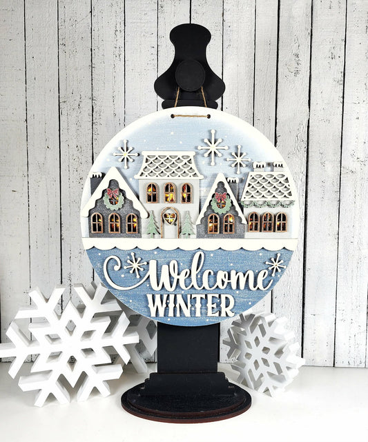 Winter Snowman Door Hanger December 2025