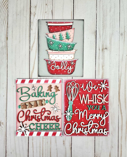 Christmas Baking Interchangeable Mini Signs with Frame October 2025