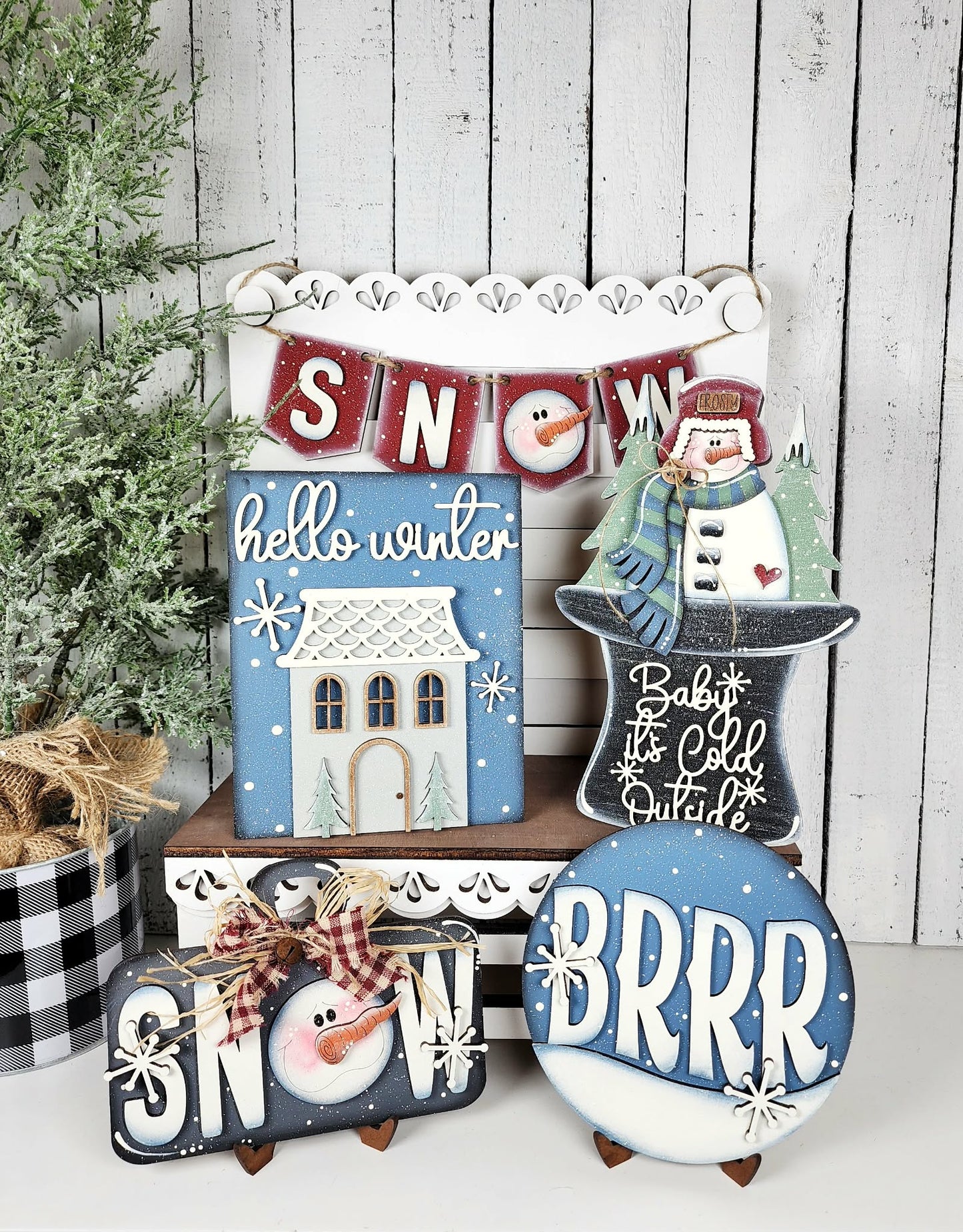Winter Snowman Decor Set December 2025