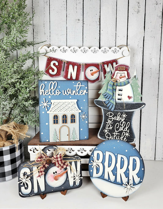 Winter Snowman Decor Set December 2025