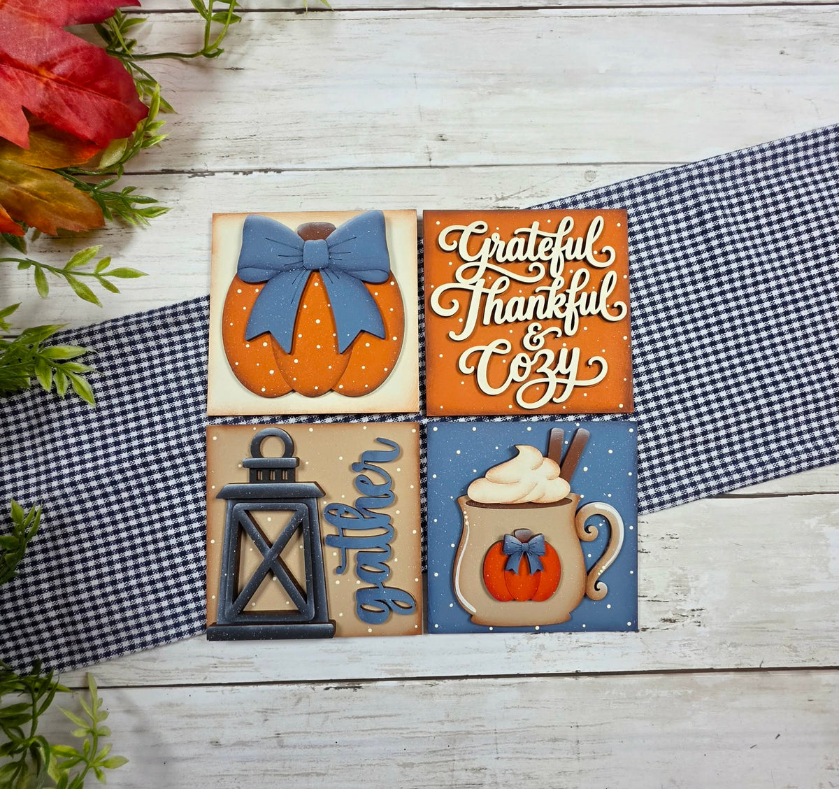 Gathered and Grateful Mini Sign and Frame Set October 2026