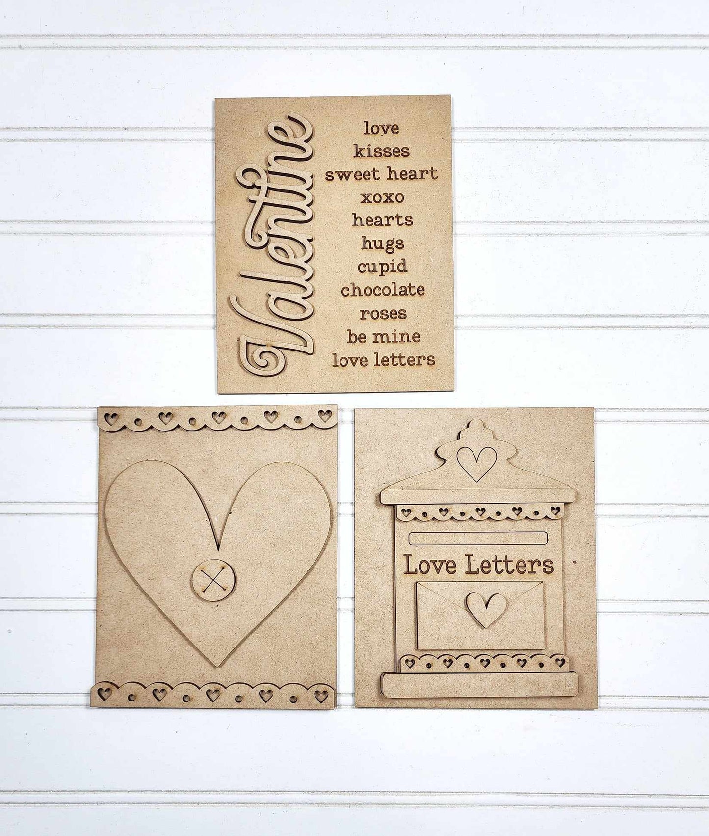 Valentine Sign Trio January 2025