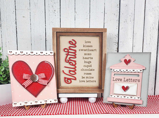 Valentine Sign Trio January 2025