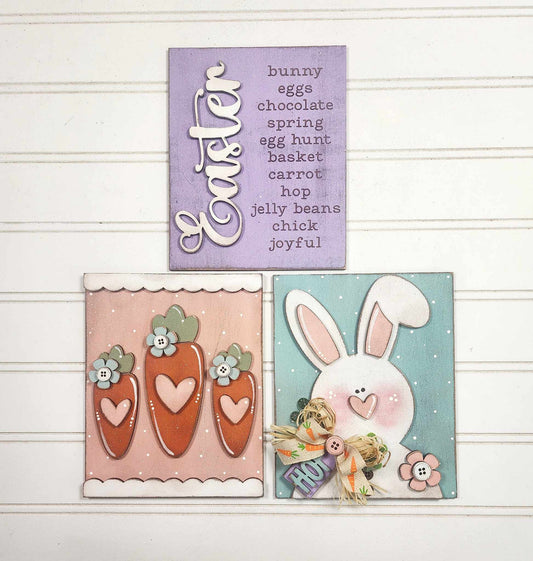 Bunnies & Carrots Sign Trio March 2025