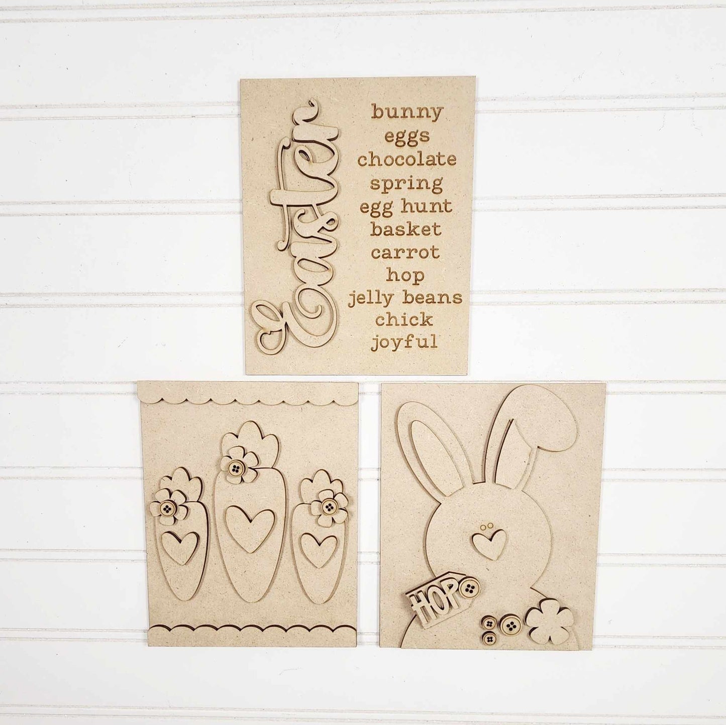 Bunnies & Carrots Sign Trio March 2025