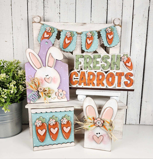 Bunnies & Carrots Tiered Tray Bundle March 2025