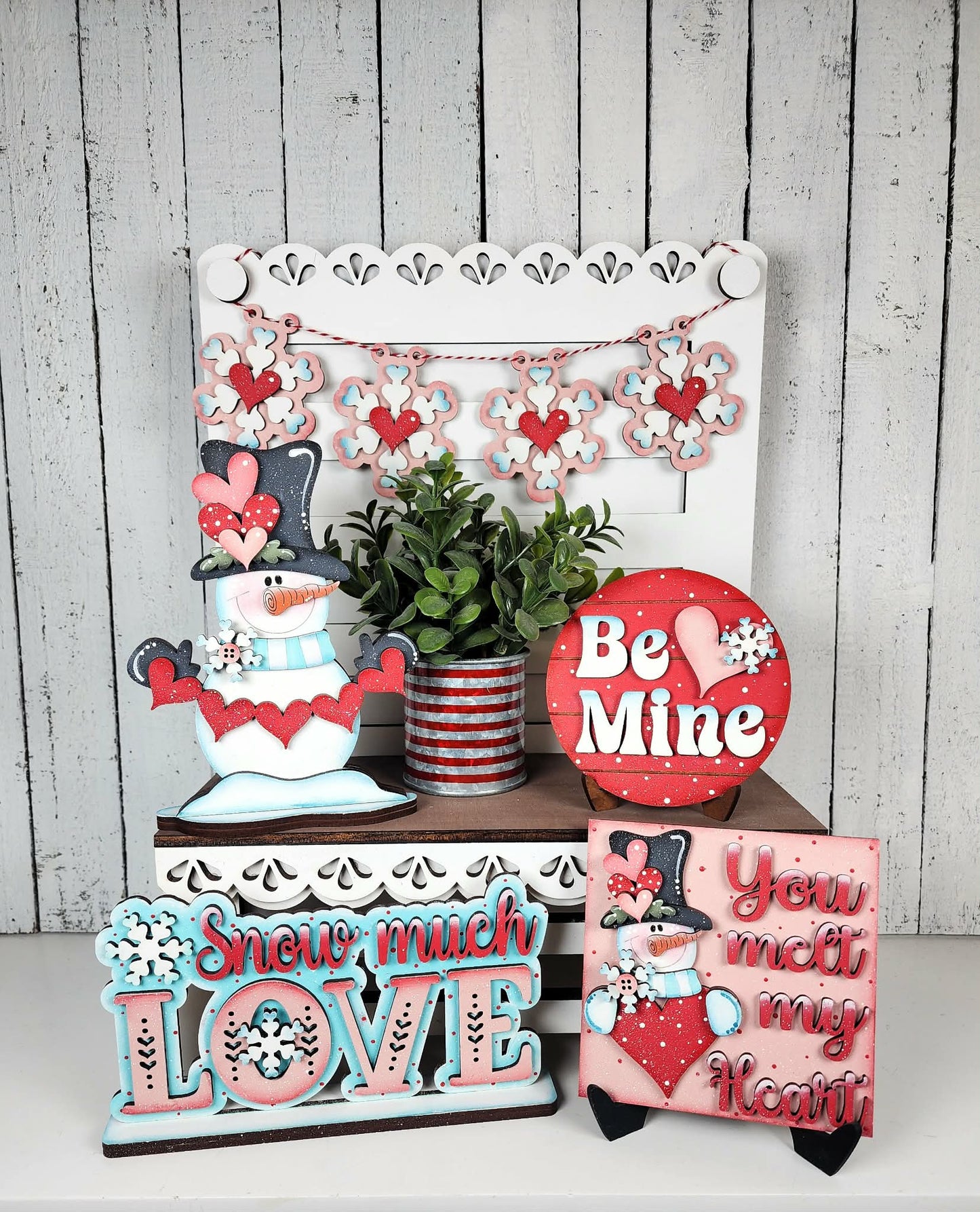 Valentine Snowman Decor Set January 2026