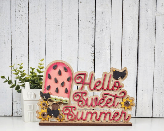 Vintage Watermelon Word Art June 2025