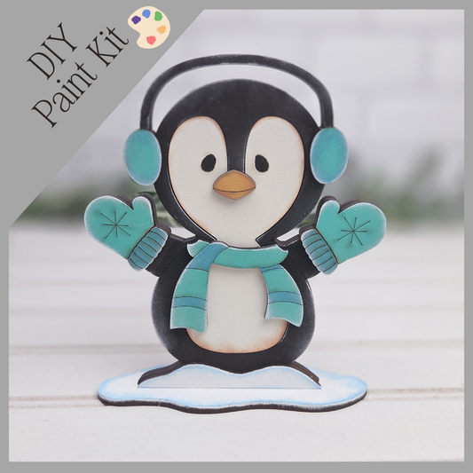 Standing Winter Penguin DIY Paint Kit