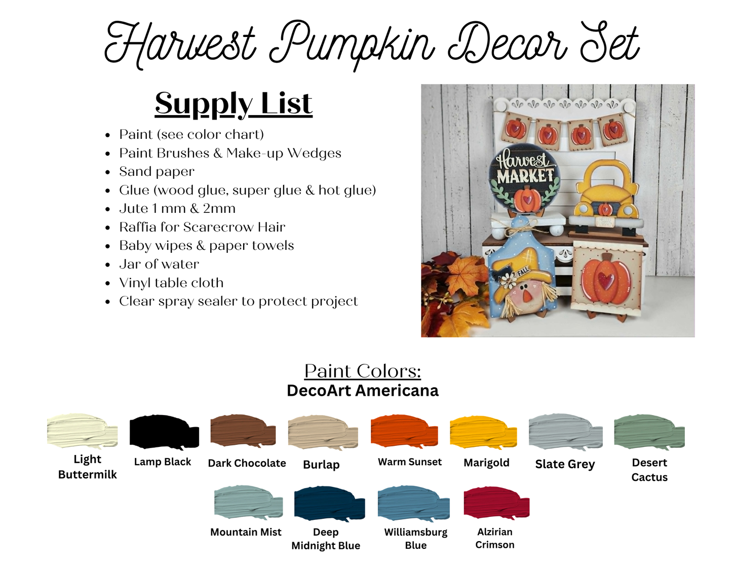 Harvest Market Decor Set August 2026
