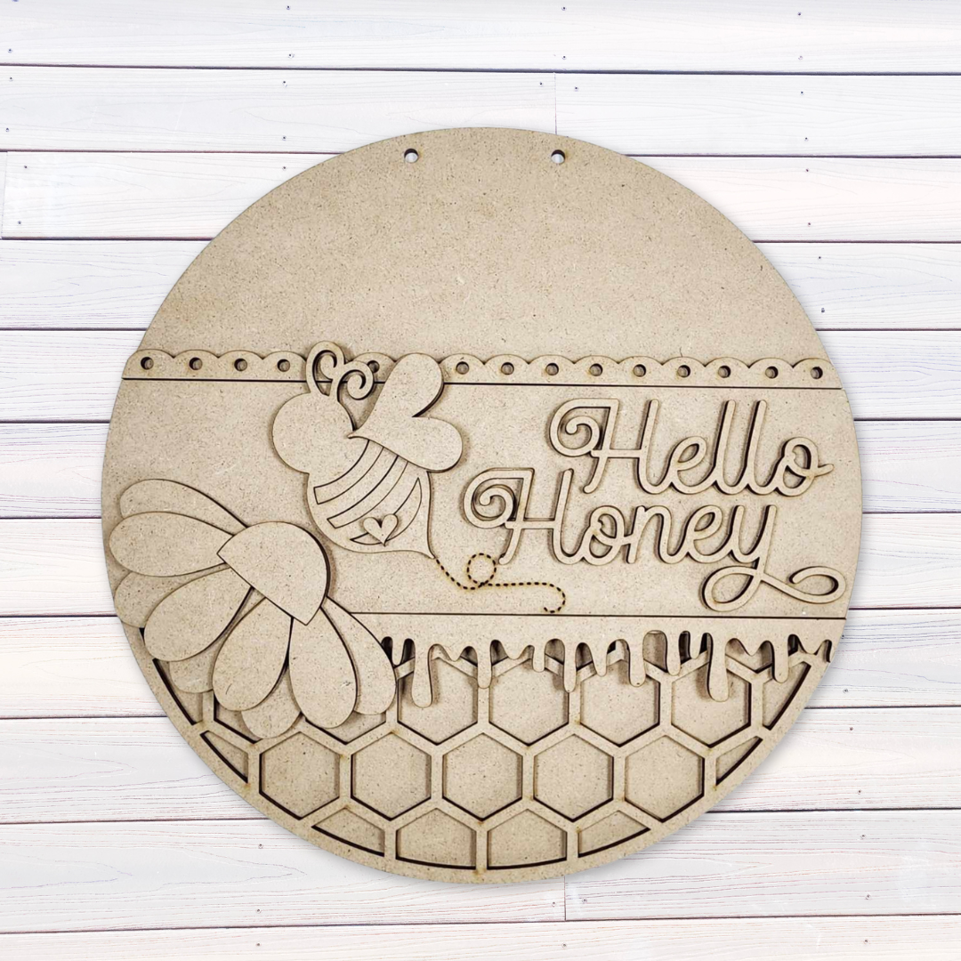 Hello Honey Door Hanger April 2025
